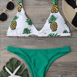 Two piece pineapple swimsuit